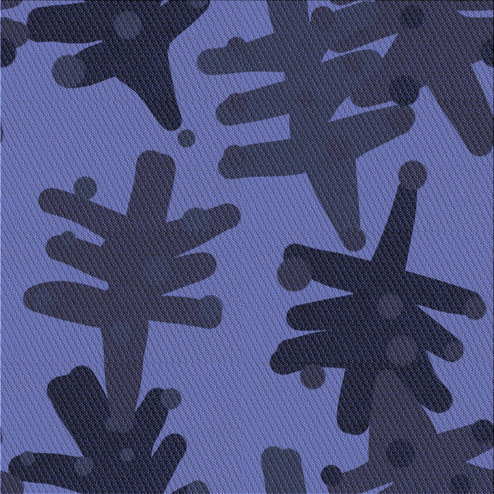 Round Patterned Dark Slate Blue Rug, pat3000blu