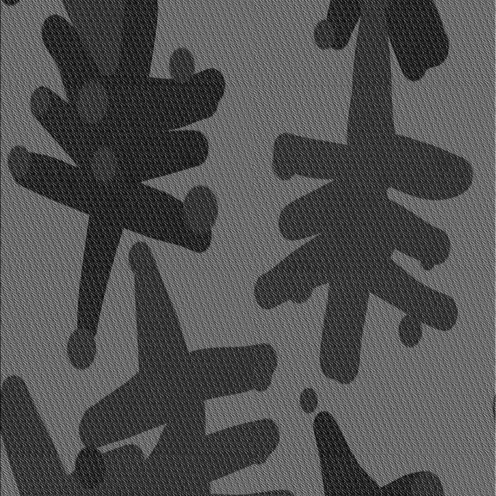 Patterned Charcoal Black Rug, pat3000gry