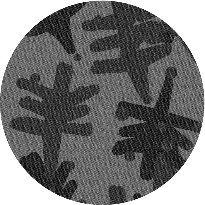 Square Machine Washable Transitional Charcoal Black Rug in a Living Room, wshpat3000gry