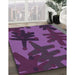 Machine Washable Transitional Plum Velvet Purple Rug in a Family Room, wshpat3000pur