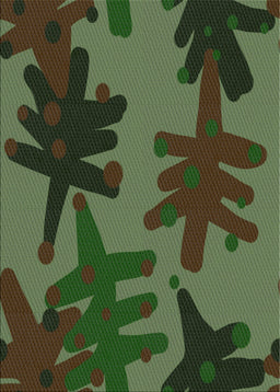 Patterned Dark Forest Green Novelty Rug, pat3000