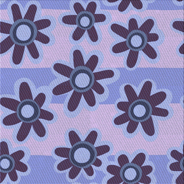 Round Machine Washable Transitional Deep Periwinkle Purple Rug, wshpat3001blu