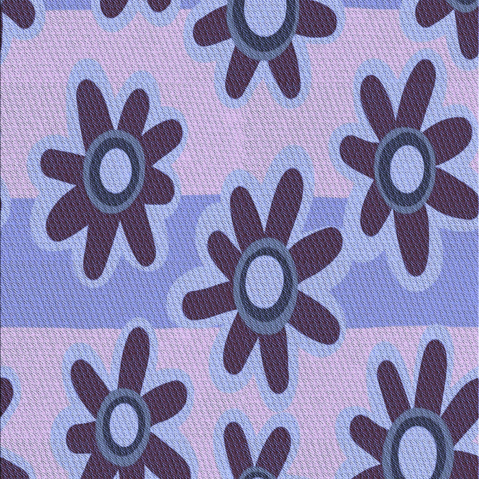 Patterned Deep Periwinkle Purple Rug, pat3001blu