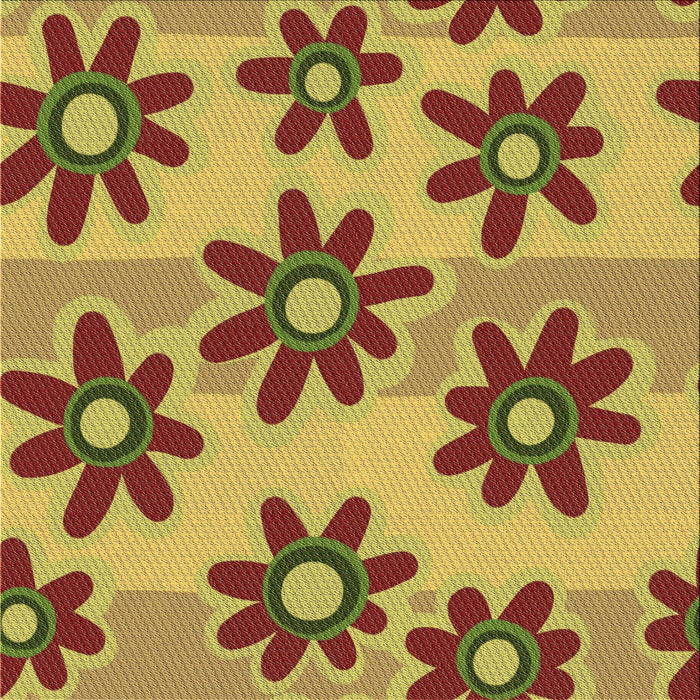 Round Patterned Mahogany Brown Rug, pat3001brn