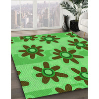 Patterned Seaweed Green Rug, pat3001grn