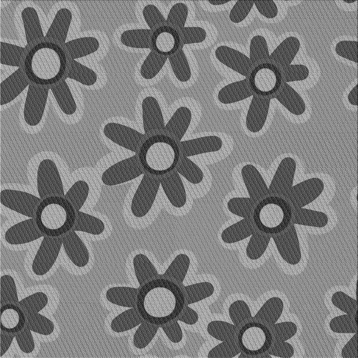 Round Patterned Gray Rug, pat3001gry