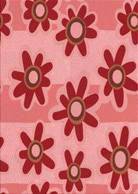 Machine Washable Transitional Red Rug, wshpat3001rd