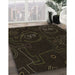 Machine Washable Transitional Black Rug in a Family Room, wshpat3002brn