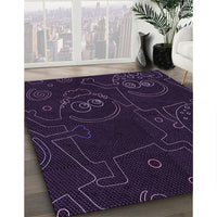 Patterned Purple Rug, pat3002pur