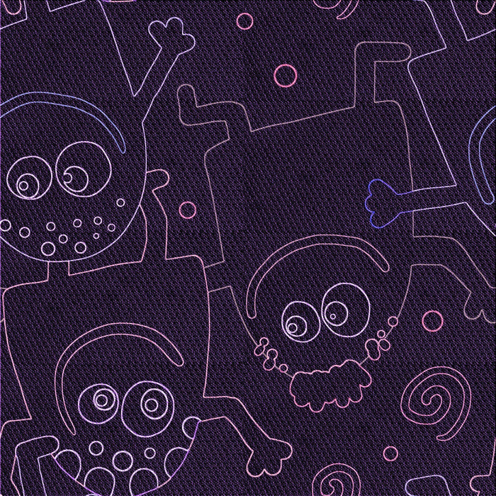 Round Patterned Purple Rug, pat3002pur