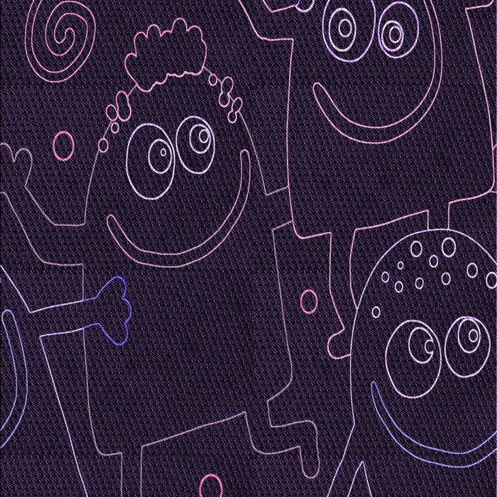 Patterned Purple Rug, pat3002pur