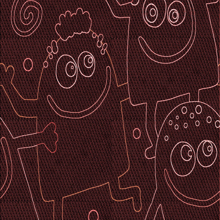 Patterned Chocolate Brown Rug, pat3002rd