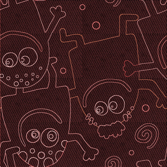 Round Patterned Chocolate Brown Rug, pat3002rd