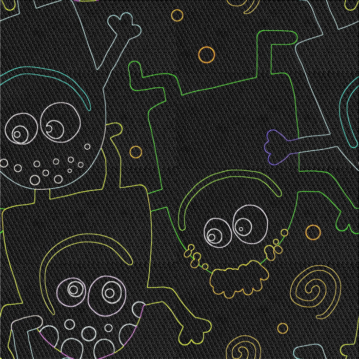 Sideview of Machine Washable Transitional Gray Rug, wshpat3002