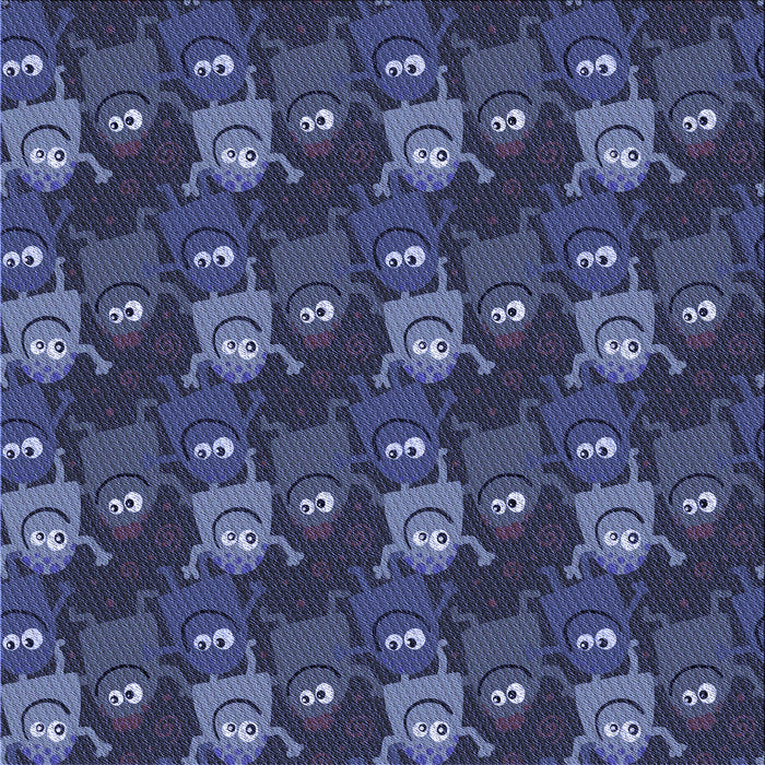 Round Machine Washable Transitional Blue Rug, wshpat3003blu