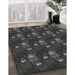 Machine Washable Transitional Charcoal Black Rug in a Family Room, wshpat3003gry