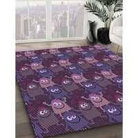 Patterned Orchid Purple Rug, pat3003pur