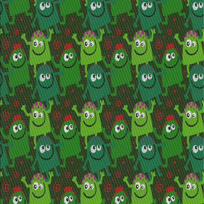 Patterned Dark Forest Green Novelty Rug, pat3003