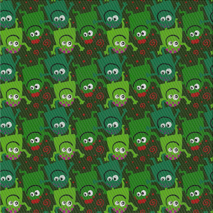 Square Patterned Dark Forest Green Novelty Rug, pat3003