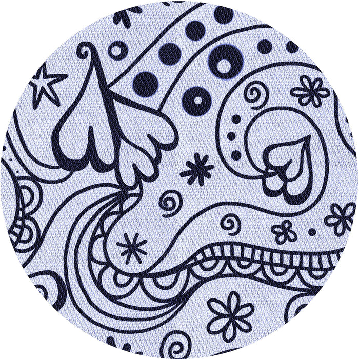 Square Patterned Lavender Blue Rug, pat3004blu