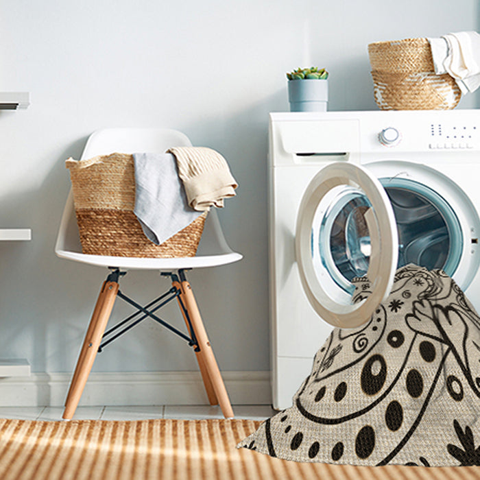 Machine Washable Transitional Coffee Brown Rug in a Washing Machine, wshpat3004brn