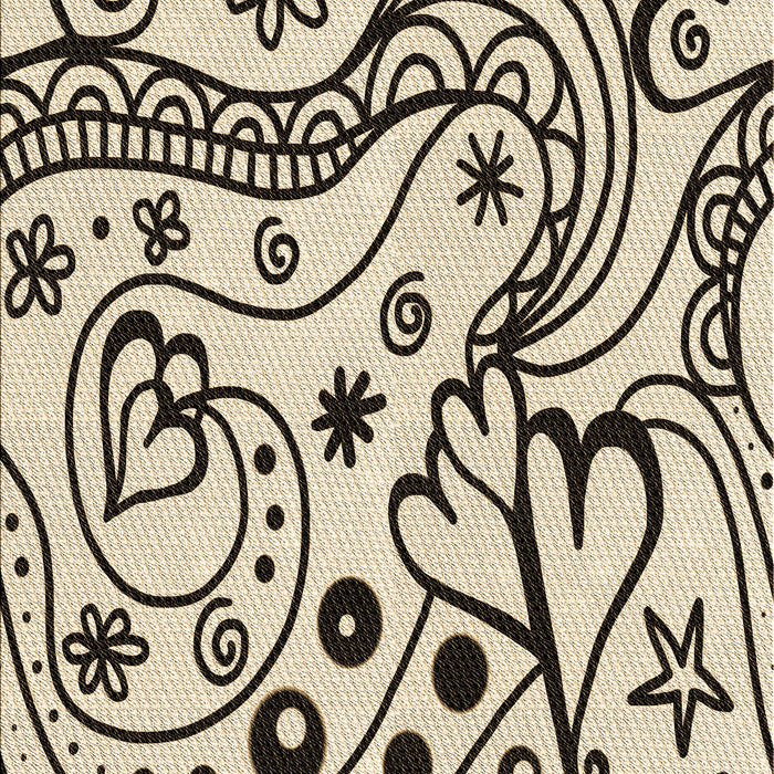 Machine Washable Transitional Coffee Brown Rug, wshpat3004brn