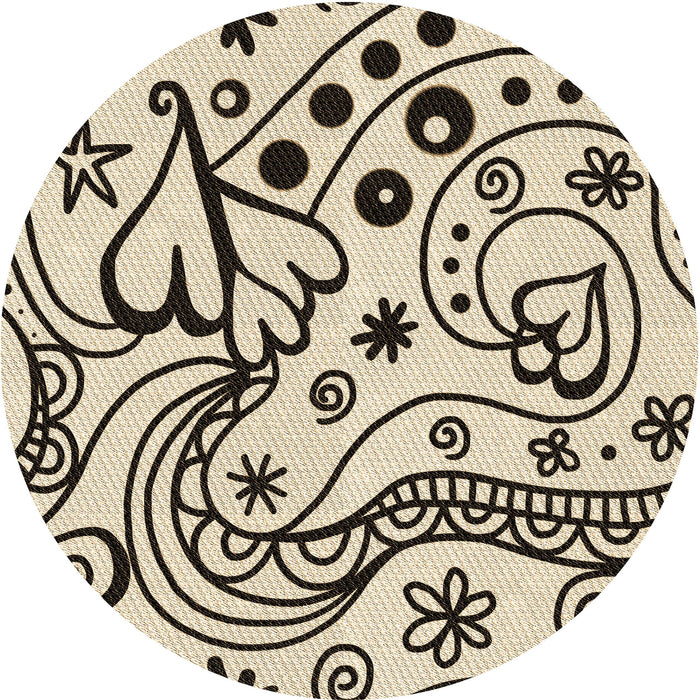 Square Patterned Coffee Brown Rug, pat3004brn