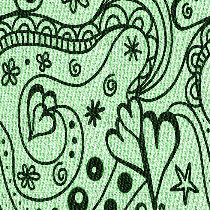 Patterned Mint Green Rug, pat3004grn