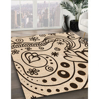 Patterned Saddle Brown Rug, pat3004org