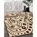 Patterned Saddle Brown Rug in Family Room, pat3004org