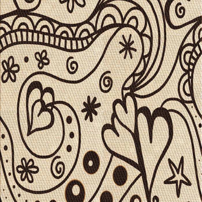 Patterned Saddle Brown Rug, pat3004org
