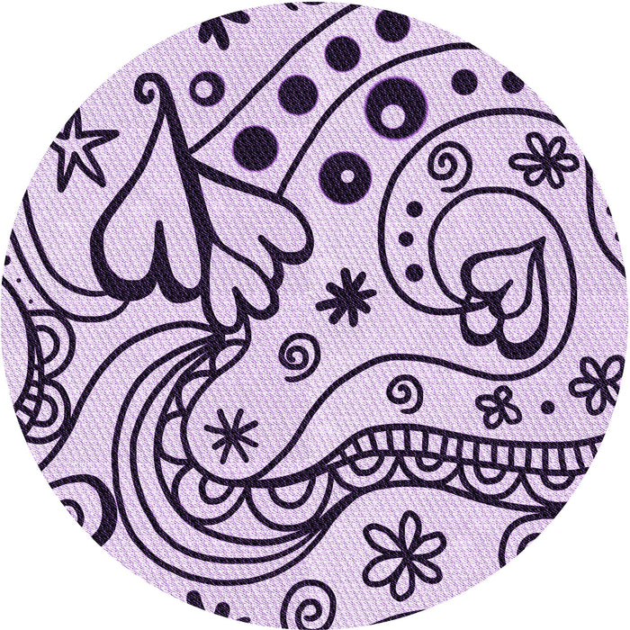 Square Patterned Purple Rug, pat3004pur