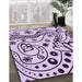 Machine Washable Transitional Purple Rug in a Family Room, wshpat3004pur