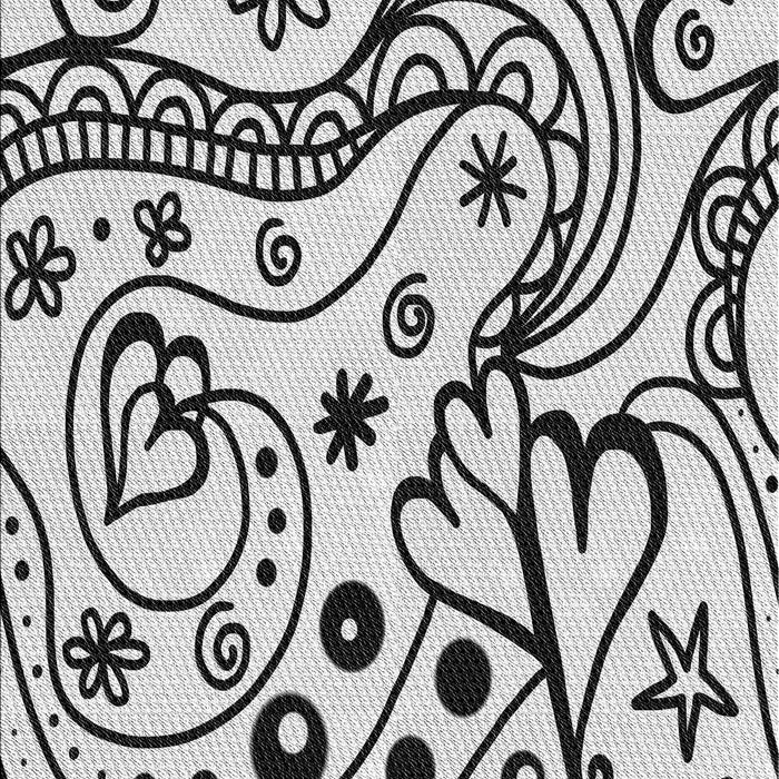 Patterned Off-White Novelty Rug, pat3004