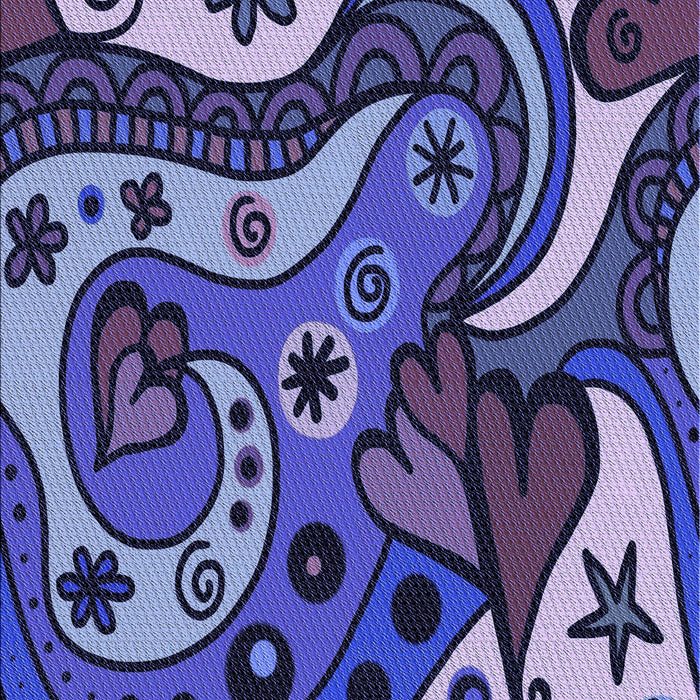 Machine Washable Transitional Blue Rug, wshpat3005blu