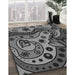 Patterned Dark Gray Black Rug in Family Room, pat3005gry