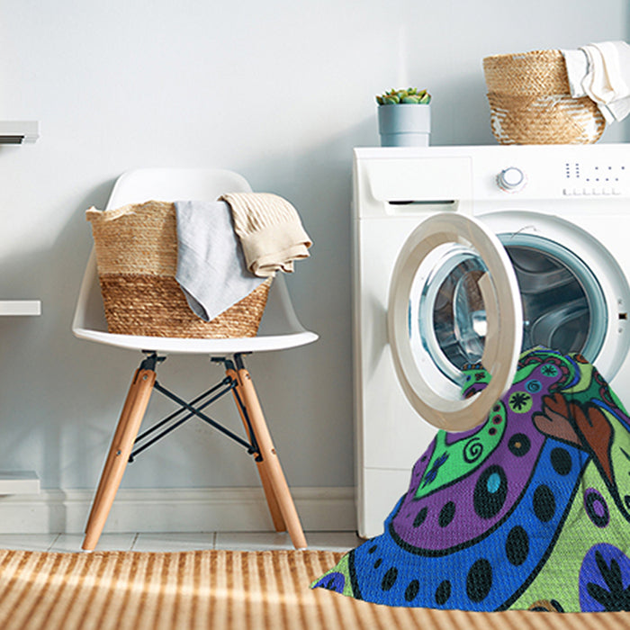 Machine Washable Transitional Plum Purple Rug in a Washing Machine, wshpat3005lblu