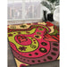 Machine Washable Transitional Cranberry Red Rug in a Family Room, wshpat3005org