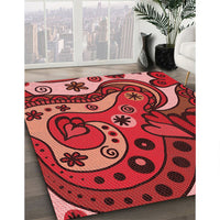 Patterned Red Rug, pat3005rd