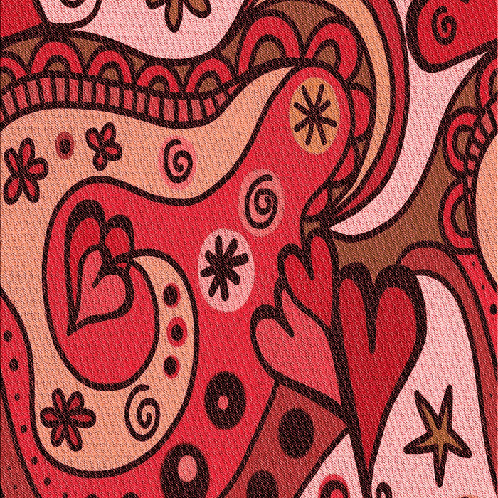 Patterned Red Rug, pat3005rd