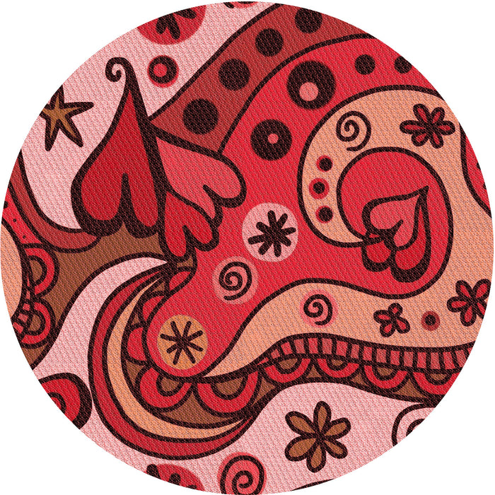 Square Machine Washable Transitional Red Rug in a Living Room, wshpat3005rd