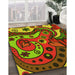 Machine Washable Transitional Pistachio Green Rug in a Family Room, wshpat3005yw