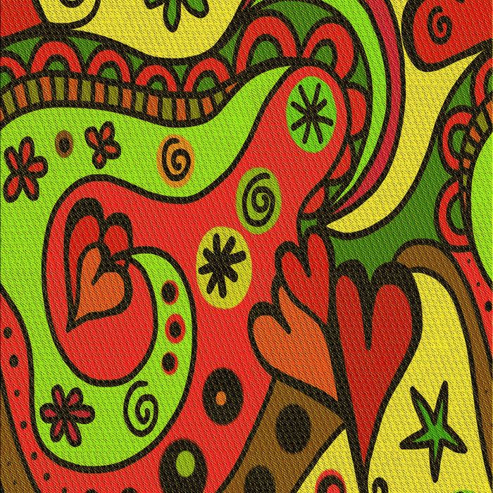 Patterned Pistachio Green Rug, pat3005yw