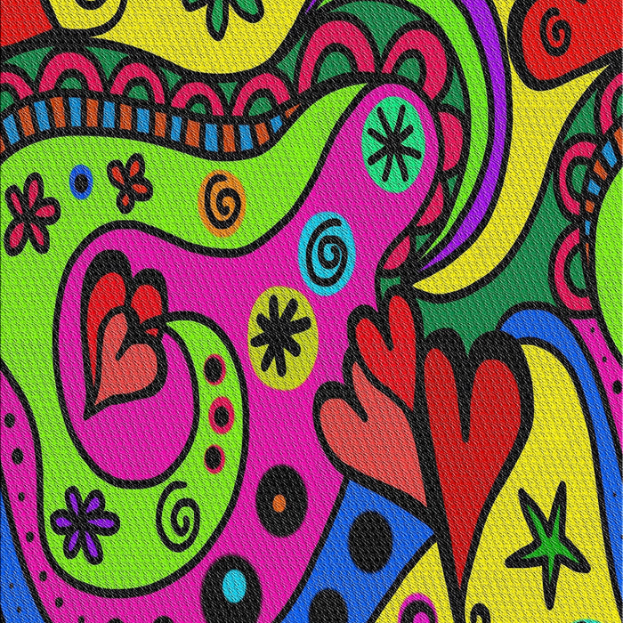 Patterned Plum Purple Modern Rug, pat3005