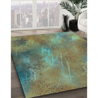 Patterned Green Rug, pat3006lblu