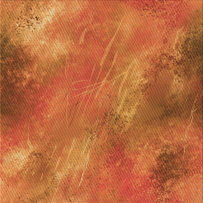 Round Patterned Neon Orange Rug, pat3006org