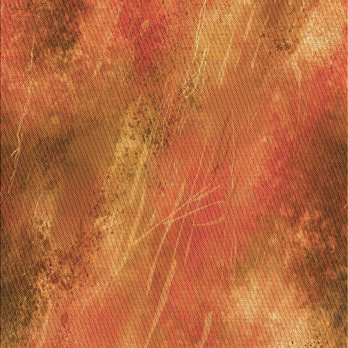 Patterned Neon Orange Rug, pat3006org