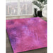 Machine Washable Transitional Deep Pink Rug in a Family Room, wshpat3006pur