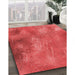 Machine Washable Transitional Red Rug in a Family Room, wshpat3006rd