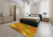 Patterned Mahogany Brown Rug in a Bedroom, pat3006yw